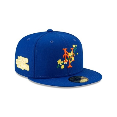 Sapca New Era New York Mets MLB Side Patch Bloom 59FIFTY Fitted - Albastri